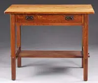 L & Jg Stickley, Single Drawer Library Table