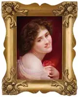 Kpm, Portrait Plaque Rothe Rose