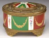 Sèvres, Painted Trinket Box with Ormolu Decoration