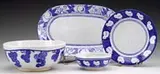 Dedham, Pottery “Horse Chestnut” Pattern Steak Platter and Three Other Pieces