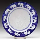 Dedham, Pottery ‘Elephant and Baby’ Pattern Plate