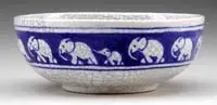 Dedham, Pottery ‘Elephant and Baby’ Pattern Bowl