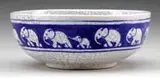 Dedham, Pottery ‘Elephant and Baby’ Pattern Bowl