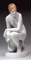 Herend, Porcelain Figurine of a Nude