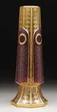 Mary Moser, Cut Overlay Decorated Glass Vase