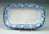 Dedham, Pottery Celery Tray with Rabbit Decoration