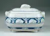 Dedham, Pottery Two Handled Covered Tureen with Rabbit Decoration