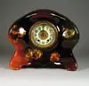 Art Pottery Louwelsa Mantle Clock by Weller, sold Jan 2005