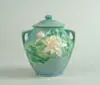 Water Lily” Covered Two Handled Cookie Jar by Roseville, sold Jan 2004