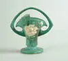 Peony” Handled Basket Vase by Roseville, sold Jan 2004