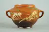 Roseville, Freesia” Two Handled Urn Shaped Vase