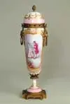 Sèvres, Ormolu Mounted Covered Urn Signed R