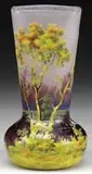 Daum, Cameo & Enameled Spring Scenic Vase