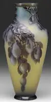 Galle, French Cameo Mold-Blown Plum Vase