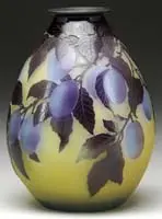 Galle, French Cameo Windowpane Vase