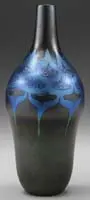 Tiffany Studios, Black Decorated Vase