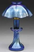 Blue Candle Lamp by Tiffany Studios, Favrile”, sold Jun 2012
