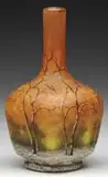 Daum, French Cameo Winter Scene Vase