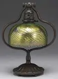 Tiffany Studios, Damascene Desk Lamp