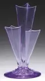 Wisteria Prong Vase by Alexander Joseph von Steuben, Steuben Wisteria glass three prong vase with applied Wisteria foot, sold Jun 2010