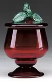 Selenium Red Covered Dish by Alexander Joseph von Steuben, sold Jun 2010