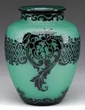 Acid Cut Back Vase by Alexander Joseph von Steuben, sold Jun 2010