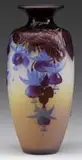 Mold Blown French Cameo Fuchsia Vase by Galle, sold Jun 2010