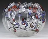 Enameled Rose Bowl by Galle, sold Jun 2010