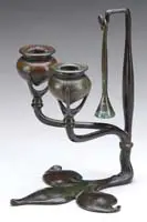 Fleur De Lis Candlestick by Tiffany Studios, sold Jun 2010