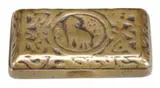 Zodiac Paperweight by Tiffany Studios, Bronze paperweight with Zodiac design features a single Capricorn medallion, sold Jun 2010