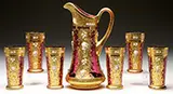 Mary Moser, Decorated Water Set, Pictured in the book Moser Glass: The Klabin Collection by Gary D