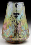 Loetz, Silver Overlay Vase