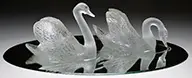 Frosted Swans on Mirror by Lalique, sold Nov 2013