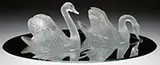Lalique, Frosted Swans on Mirror