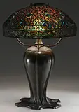 Tiffany Studios, Peacock Table Lamp