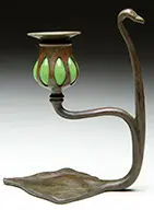 Cobra Candlestick by Tiffany Studios, sold Nov 2013