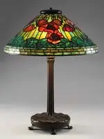 Tiffany Studios, Red Poppy Table Lamp
