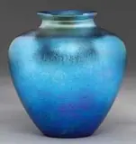 Blue Aurene Vase by Alexander Joseph von Steuben, sold Jun 2007