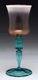 Favrile Pastel Wine by Tiffany Studios, The applied foot pale green clear glass, sold Jun 2007