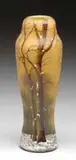 Daum, Cameo & Enamel Vase, Enamel signature on underside “Daum Nancy”