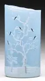 Daum, Cameo & Enamel Vase, Enamel signature on underside “Daum Nancy”