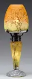 Daum, Cameo & Enamel Lamp, Enamel signature on the underside “Daum Nancy”