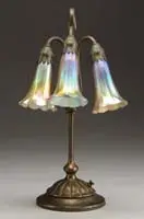 Three-Light Lily by Tiffany Studios, Favrile”, sold Jun 2006
