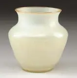 Tiffany Studios, Vase, Tiffany Favrile” and also carries an original Tiffany paper label