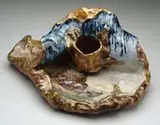 Faience Inkwell by Galle, sold Jun 2006