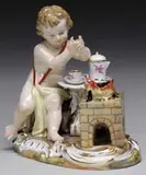 Meissen, Figural Group of Young Child