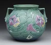 Morning Glory” Two Handled Ball Type Vase by Roseville, sold Jan 2006