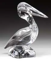 Daum, Clear Glass Pelican Figurine
