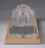 Crystal Sculpture by Alexander Joseph von Steuben, The crystal sets atop a finely finished maple platform, sold May 2004