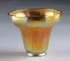 Art Glass Shade by Alexander Joseph von Steuben, Gold Aurene ribbed art glass shade, sold May 2004